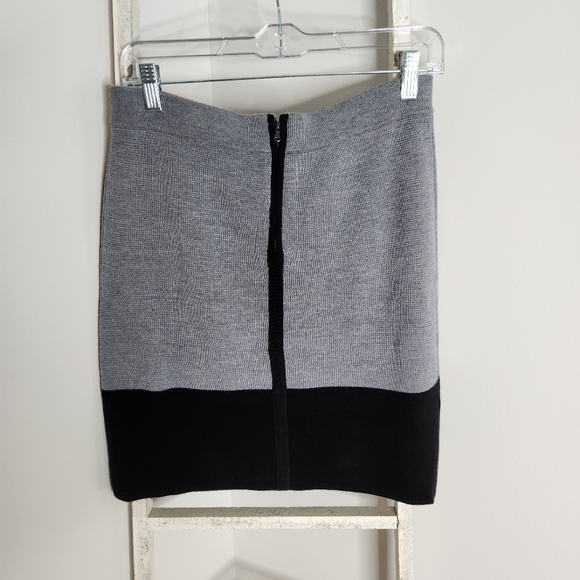 LOFT skirt NWT women's small wool blend stretch knit sweater color block - Picture 5 of 5